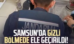 Samsun'da gizli bölmede ele geçirildi!