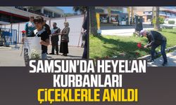 Samsun'da heyelan kurbanları çiçeklerle anıldı