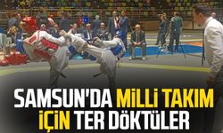 Samsun'da milli takım için ter döktüler