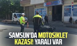 Samsun Bafra'da motosiklet kazası! Yaralı var