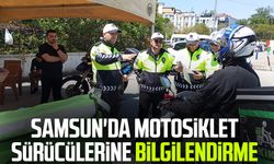 Samsun'da motosiklet sürücülerine bilgilendirme yapıldı