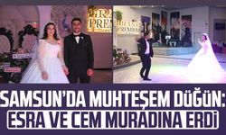 Samsun'da muhteşem düğün: Esra ve Cem muradına erdi