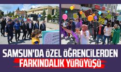 Samsun'da özel öğrencilerden farkındalık yürüyüşü