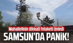Samsun'da panik anlar: Mahallelinin dikkati felaketi önledi