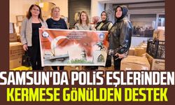 Samsun'da polis eşlerinden kermese gönülden destek