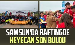 Samsun'da raftingde heyecan son buldu