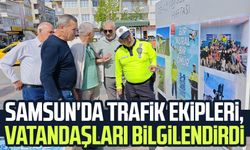 Samsun'da trafik ekipleri, vatandaşları bilgilendirdi