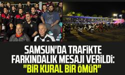 Samsun'da trafikte farkındalık mesajı verildi: "Bir kural bir ömür"