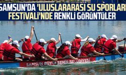 Samsun'da 'Uluslararası Su Sporları Festivali'nde renkli görüntüler