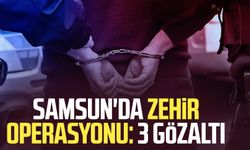 Samsun'da zehir operasyonunda 3 gözaltı