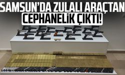 Samsun’da zulalı araçtan cephanelik çıktı!