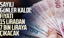 Sayılı günler kaldı: Fiyatı 15 liradan 7 bin liraya çıkacak