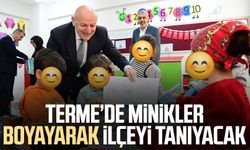 Terme’de minikler boyayarak ilçeyi tanıyacak