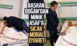 Başkan Halit Doğan'dan minik Ömer Asaf'a anlamlı ziyaret: Moral verdi