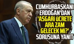 Cumhurbaşkanı Erdoğan'dan 'Asgari ücrete ara zam gelecek mi?' sorusuna yanıt