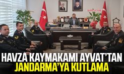 Havza Kaymakamı Mustafa Ayvat’tan Jandarma’ya kutlama