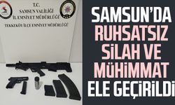 Samsun Tekkeköy'de ruhsatsız silah ve mühimmat ele geçirildi