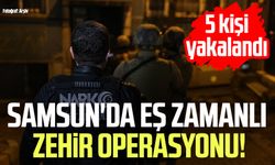 Samsun'da eş zamanlı zehir operasyonu! 5 kişi yakalandı