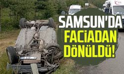 Samsun'da trafik kazası: Faciadan dönüldü!