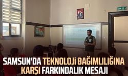 Samsun'da Yeşilay'dan teknoloji bağımlılığına karşı farkındalık mesajı