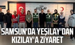 Samsun'da Yeşilay'dan Kızılay'a ziyaret