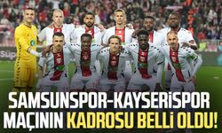 Samsunspor-Kayserispor maçının kadrosu belli oldu!