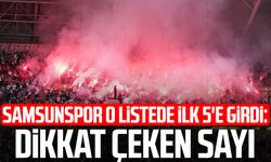 Samsunspor taraftarları tribünleri doldurdu! İlk 5'e girdi