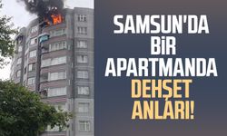 Samsun'da bir apartmanda dehşet anları!