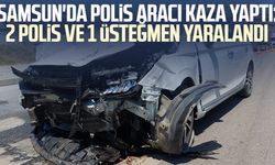Samsun'da polis aracı kaza yaptı: 2 polis ve 1 üsteğmen yaralandı