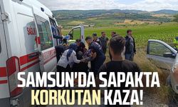 Samsun'da sapakta korkutan kaza!