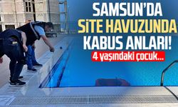 Samsun'da site havuzunda kabus anları!