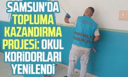 Samsun'da topluma kazandırma projesi: Okul koridorları yenilendi
