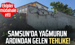 Samsun'da yağmurun ardından gelen tehlike! Ekipler müdahale etti
