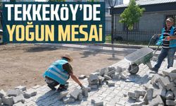 Tekkeköy’de belediye ekiplerinden yoğun mesai