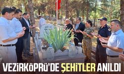 Vezirköprü’de şehitler anıldı: Dualar edildi