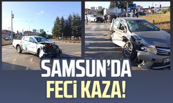 Samsun Ladik'te feci kaza!