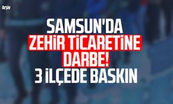 Samsun'da zehir ticaretine darbe! 3 ilçede baskın