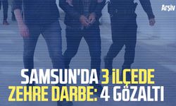 Samsun'da 3 ilçede zehre darbe: 4 gözaltı