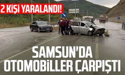 Samsun'da otomobiller çarpıştı: 2 kişi yaralandı!