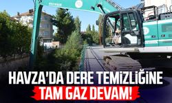 Havza'da dere temizliğine tam gaz devam!