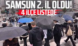 Samsun 2. il oldu! 4 ilçe listede