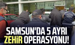 Samsun'da 5 ayrı zehir operasyonu!