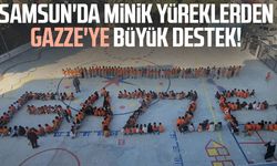 Samsun'da minik yüreklerden Gazze'ye büyük destek!