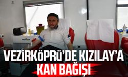 Vezirköprü’de Kızılay’a kan bağışı
