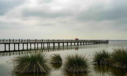 19 Mayıs İlçesi’nde Kızılırmak Kıyısında Kış Günü Sessizliği