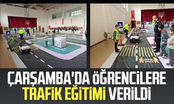 Çarşamba'da öğrencilere trafik eğitimi verildi