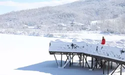 Ayvacık Baraj Gölü’nde Kışın Sessiz Yüzü
