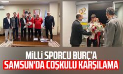 Milli sporcu Enes Burç’a Samsun'da coşkulu karşılama