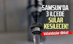 Samsun'da 3 ilçede sular kesilecek! SASKİ duyurdu