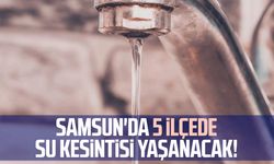 Samsun'da 5 ilçede su kesintisi yaşanacak!